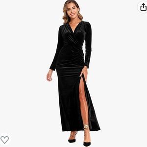 Black velvet maxi, M